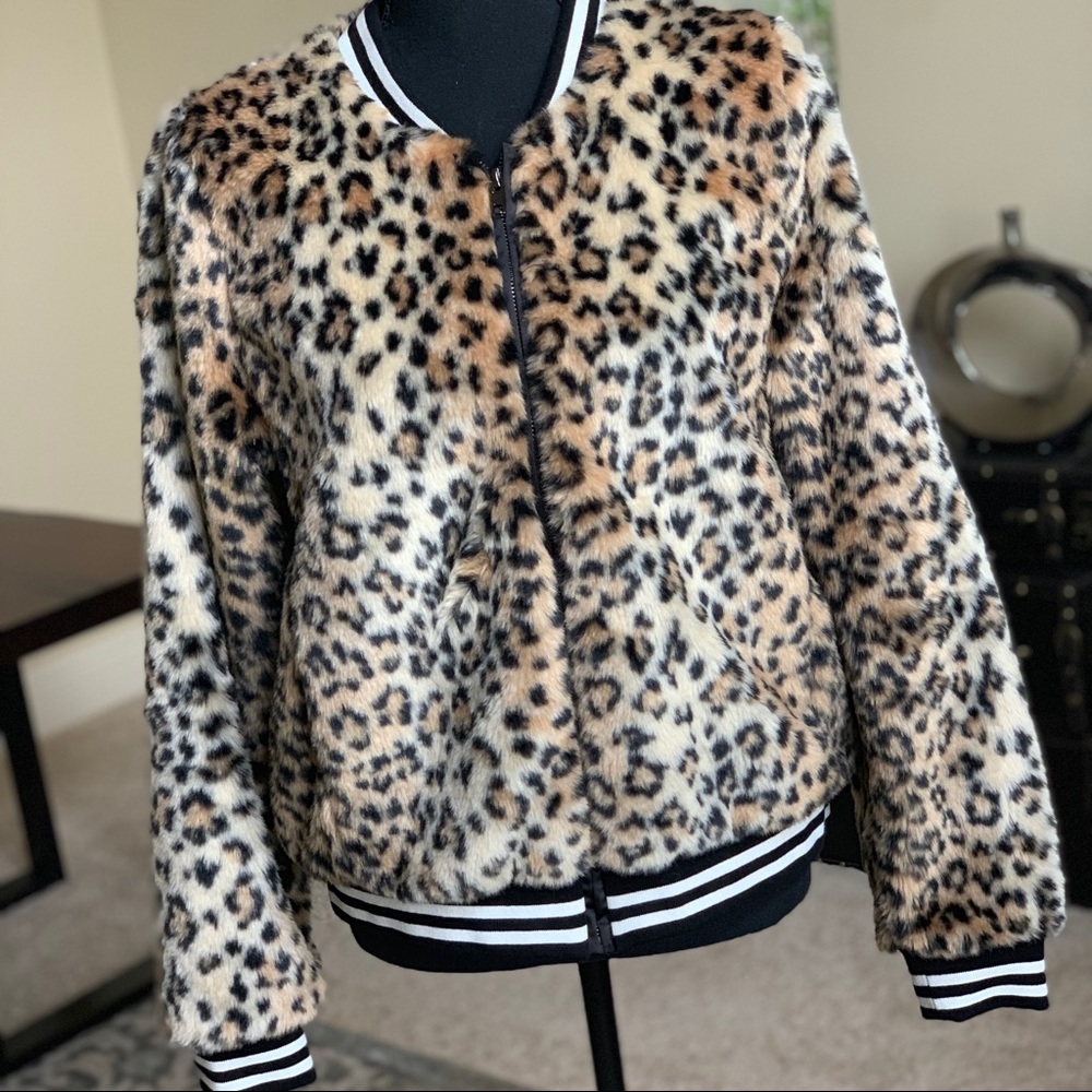 Leopard Bomber Jacket